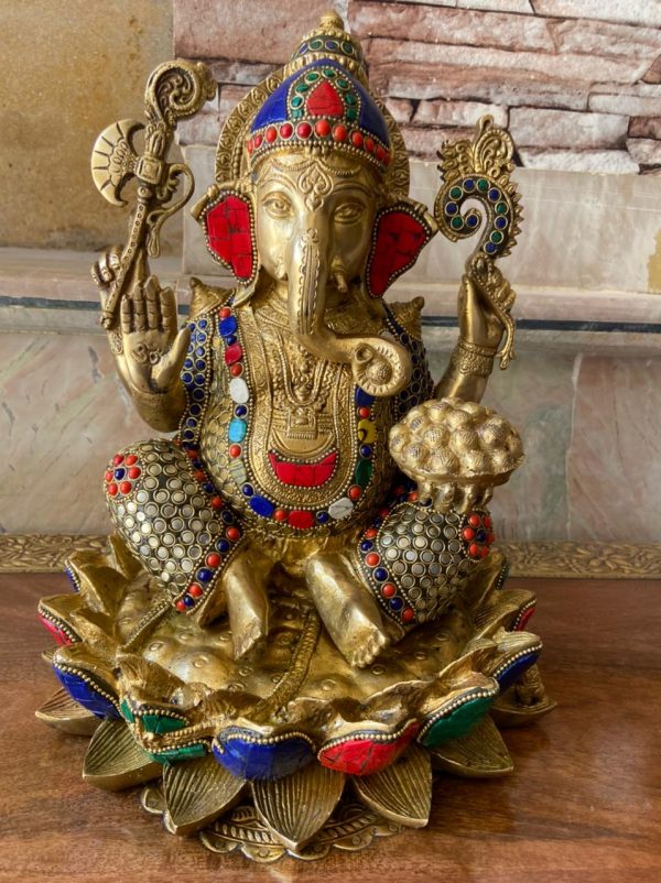 Inlay  Mangalkari Ganesha Statue